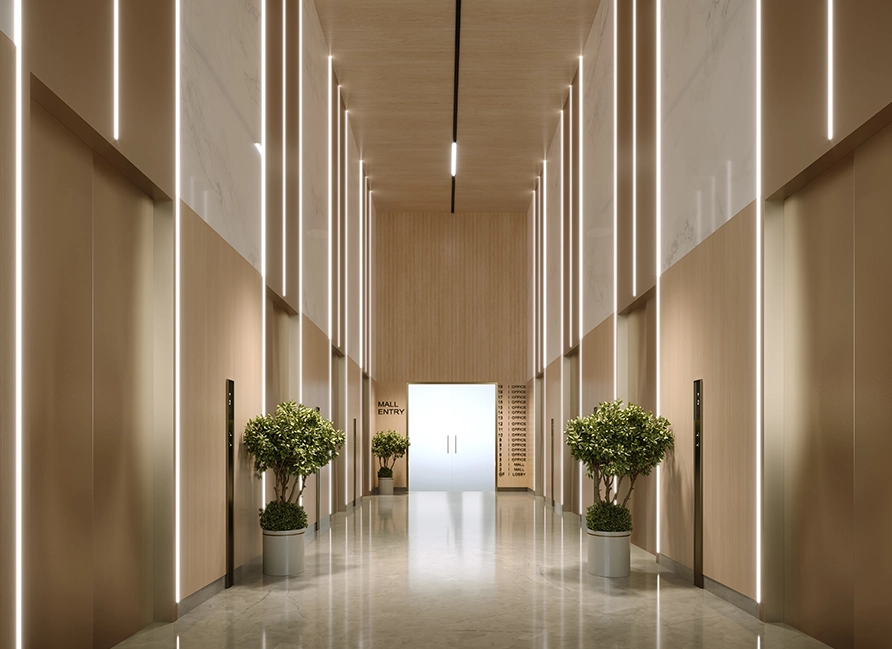 8 High-speed elevators + a service elevator 