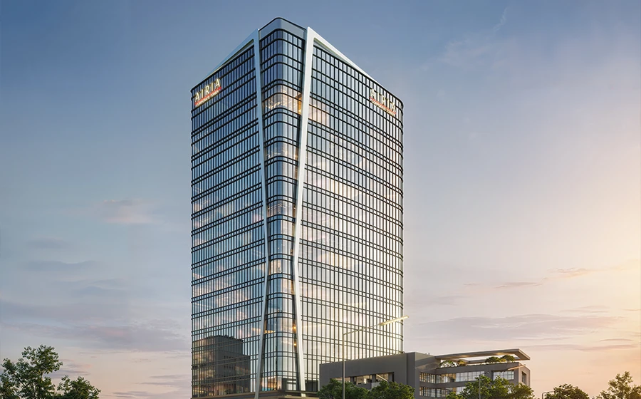 High-efficiency floor plates at Reach Airia Corporate Tower